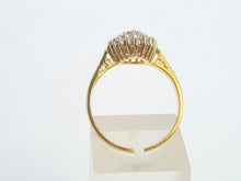 Load image into Gallery viewer, 6254 Vintage:22ct Gold Ruby 30 Natural Sparkling Diamonds Tiered Cluster Ring