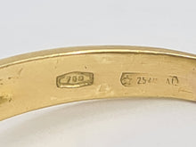 Cargar imagen en el visor de la galería, A0190: Vintage: 18ct Gold Emerald Diamonds Snake Ring perfect harmony