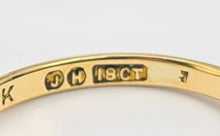 Load image into Gallery viewer, 6255 Vintage: 18ct Gold Diamond Blue Sapphires Daisy Ring