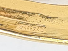 Cargar imagen en el visor de la galería, 0372: Vintage; 18ct Gold "carbuncle" Red Agate Diamonds Dress Ring- rare,