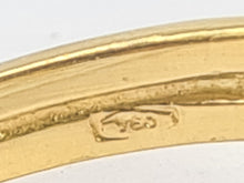 Cargar imagen en el visor de la galería, 0372: Vintage; 18ct Gold "carbuncle" Red Agate Diamonds Dress Ring- rare,