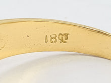 Load image into Gallery viewer, 0346: Vintage: 18ct Gold French Blue Sapphires Diamonds Flower Head Ring-From 1960's