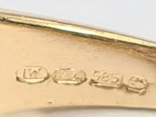 Load image into Gallery viewer, 6253 Vintage: 14ct Gold Amethysts, Peridots, Diamond's Cluster Cocktail Ring- Suffragette Colours