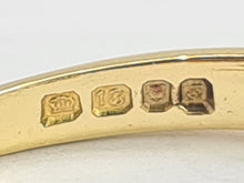 Load image into Gallery viewer, 6311 Vintage: 18ct Gold French Blue Sapphires Trilogy Diamonds Ring- Date-Mark 1973