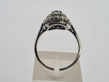 Cargar imagen en el visor de la galería, 0330: Vintage: 18ct White Gold 25 Diamonds Geometric Cluster Ring- Exquisite