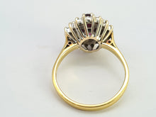 Load image into Gallery viewer, 6297 Vintage: 18ct Gold Rubies Diamonds Geometric Set Cocktail Ring- From 1977