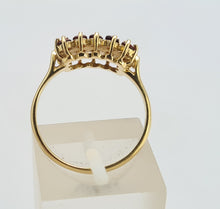 Load image into Gallery viewer, 6292 Vintage: 14ct 15 Rich Red  Red Garnets Geometric Set  Signet Ring