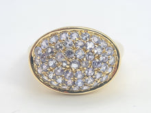 Cargar imagen en el visor de la galería, 0522: 9ct Gold Violet Blue Tanzanites  Statement Cocktail Ring