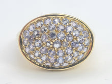 Cargar imagen en el visor de la galería, 0522: 9ct Gold Violet Blue Tanzanites  Statement Cocktail Ring