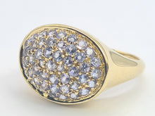 Cargar imagen en el visor de la galería, 0522: 9ct Gold Violet Blue Tanzanites  Statement Cocktail Ring