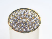 Cargar imagen en el visor de la galería, 0522: 9ct Gold Violet Blue Tanzanites  Statement Cocktail Ring