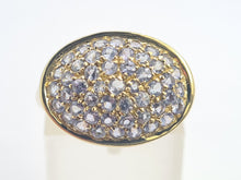 Cargar imagen en el visor de la galería, 0522: 9ct Gold Violet Blue Tanzanites  Statement Cocktail Ring