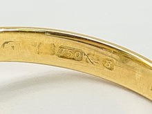 Load image into Gallery viewer, 6234 Vintage: 18ct Gold 8 Blue Sapphires 9 Round Cut Diamonds Flower Head Ring- From 1975