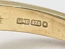 Load image into Gallery viewer, 6278 Vintage: 9ct Gold Emeralds Diamonds Art Deco Style Ring