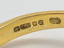 Load image into Gallery viewer, 6205 Vintage: 18ct Gold French Blue Sapphire 14 Diamonds Cluster Ring- From 1990