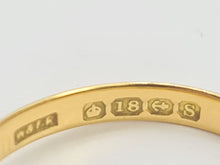 Cargar imagen en el visor de la galería, 0753: intage: 18ct Gold Rubies Diamonds Stacker/Dress Ring- Date Mark -1967
