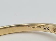 Load image into Gallery viewer, 6238 Vintage: 9ct Gold Green Diopsides Diamonds Dress/Stacker Ring