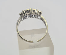 Cargar imagen en el visor de la galería, 0683: Vintage; 9ct White Gold Blue Tanzanites Diamonds Dress Ring-crisp, clean, eye-candy