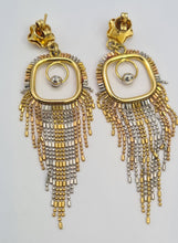 Load image into Gallery viewer, 0834:Vintage: Iconic 18ct Mixed Gold Chandelier Stud Drop Earrings (11.2grams)