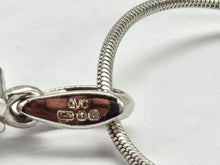 Load image into Gallery viewer, 0782: Vintage: 18ct White Gold Necklace (45cm) Tanzanites Diamonds Pendulum Pendant- a beautiful piece