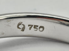 Cargar imagen en el visor de la galería, 0908: Vintage; 18ct White Gold Tahitian Black Pearl Diamonds Ring- crisp, clean eye candy