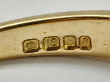 Cargar imagen en el visor de la galería, 0927:Vintage: Geometric Set 18ct Gold Emerald Diamonds Dress Ring- Date- Mark 1970