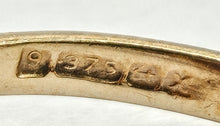 Cargar imagen en el visor de la galería, 0825: Vintage: 9ct Gold 13 Garnets Flower Head Ring- Date-Mark 1972