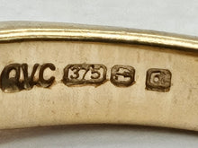 Load image into Gallery viewer, 6279 Vintage: 9ct Gold 17 Champagne Natural Diamonds Geometric Cluster Ring