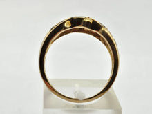 Load image into Gallery viewer, 6279 Vintage: 9ct Gold 17 Champagne Natural Diamonds Geometric Cluster Ring