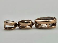 Load image into Gallery viewer, 0901: Vintage: Gorgeous 9ct Rose Gold Pink Pear-Cut Morganites Pendant