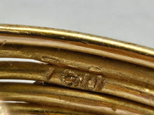 Cargar imagen en el visor de la galería, 0762: Vintage 18ct Gold Ruby Diamonds Statement Ring- remarkable
