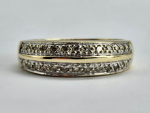 Load image into Gallery viewer, 6188 Vintage: 9ct Gold 26 Natural Sparkling Diamonds Stacker/Dress Ring