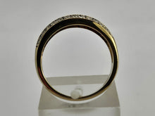 Load image into Gallery viewer, 6188 Vintage: 9ct Gold 26 Natural Sparkling Diamonds Stacker/Dress Ring