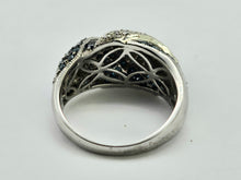 Load image into Gallery viewer, 6433 :Vintage: 9ct White Gold Blue & White Natural Diamonds (1.73ct)