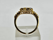 Load image into Gallery viewer, 6326 Vintage: 9ct Gold Violet Blue Tanzanites Heart- Set Ring