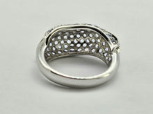 Load image into Gallery viewer, 1328: Vintage: Abstract: 9ct White Gold Tanzanites Cocktail Ring- violet blue statement piece