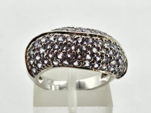 Load image into Gallery viewer, 1328: Vintage: Abstract: 9ct White Gold Tanzanites Cocktail Ring- violet blue statement piece