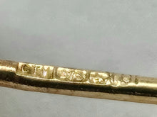 Load image into Gallery viewer, 1275: Vintage; 9ct Gold Green & White Diamonds Square Set Stud Earrings- sparkling ear candy