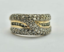 Load image into Gallery viewer, 6178 Vintage: Statement 9ct Gold 65 Diamonds Green Amethyst Ring