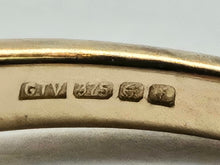 Load image into Gallery viewer, 6343 Vintage: 9ct Gold 7 Raspberry Rubies Geometric Set Dress Ring