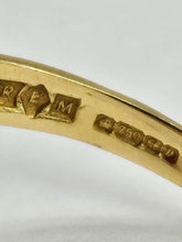 Load image into Gallery viewer, 1058: Vintage: 18ct Gold Blue Sapphires Diamonds Dress Ring