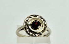 Cargar imagen en el visor de la galería, 1028: Antique: 15ct White Gold Garnet Art Deco Target  Ring- Pre-1932 -remarkable