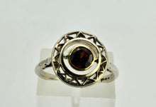 Cargar imagen en el visor de la galería, 1028: Antique: 15ct White Gold Garnet Art Deco Target  Ring- Pre-1932 -remarkable