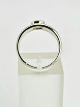 Load image into Gallery viewer, 1260:Vintage: 9ct White Gold Round Cut Peridot Signet Ring- crisp, clean; eye candy