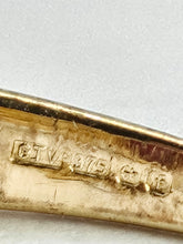 Load image into Gallery viewer, 6249 Vintage: 9ct Gold 7 Rubies Geometric Set Ring