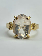 Load image into Gallery viewer, 6250 Vintage: 9ct Gold Large Pink Quartz Cocktail Ring