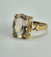 Load image into Gallery viewer, 6250 Vintage: 9ct Gold Large Pink Quartz Cocktail Ring