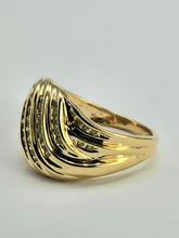 Load image into Gallery viewer, 0991 Vintage: Statement 9ct Gold 42 Yellow Diamonds Dress Ring