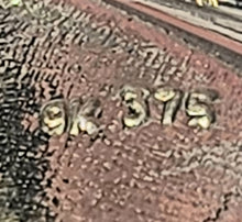 Load image into Gallery viewer, 6330 Vintage: 9ct White Gold Large Greek Key Natural Sparkling Diamonds Statement Ring