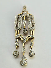 Load image into Gallery viewer, 1051: Vintage: 18ct Gold Large Heavy Diamond Pendulum Pendant - amazing,& very old